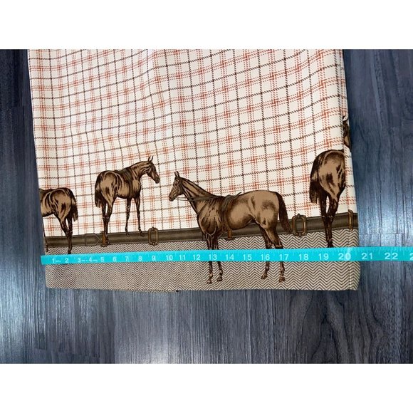 Plaid Western Horse-Themed Beige Maxi Skirt by Intriguing Threads, Est. Size 10 - Picture 4 of 11
